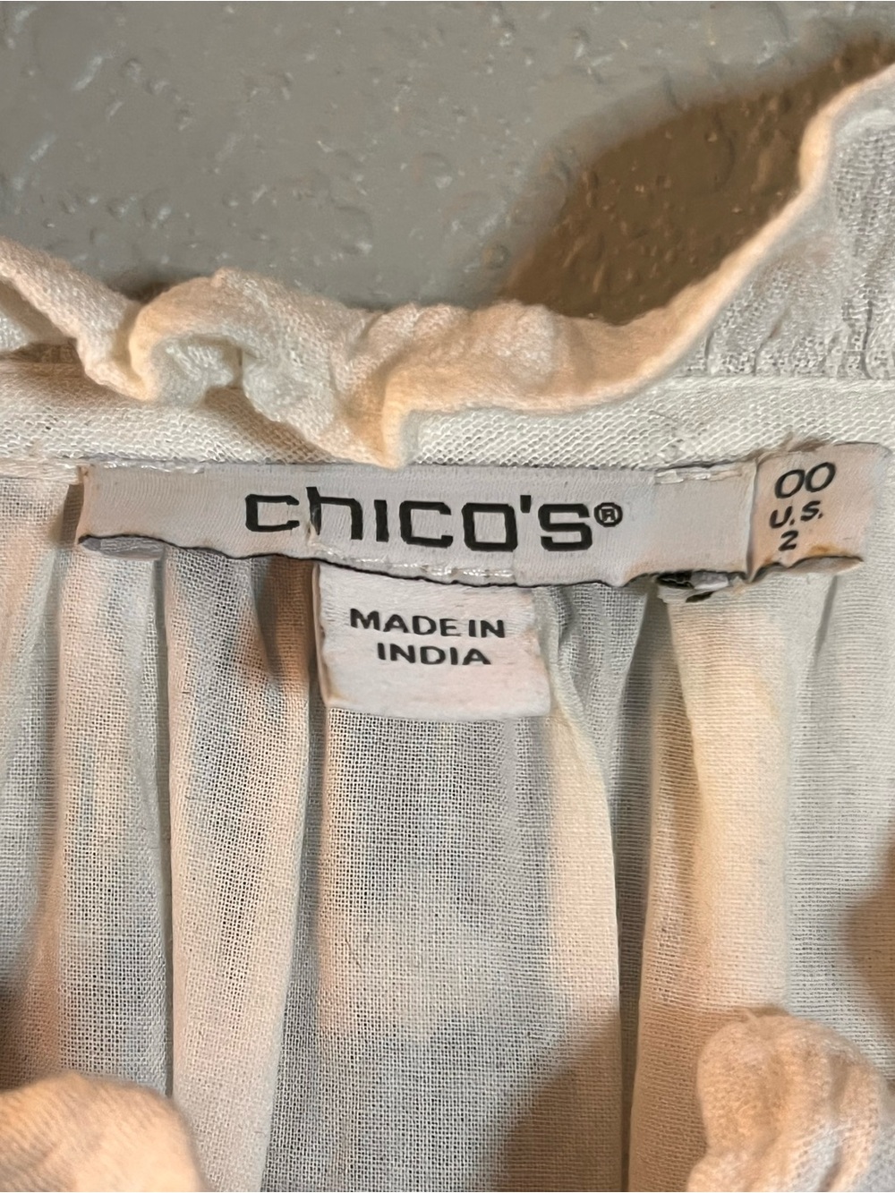Chico’s Blue White Floral Crinkle Gauze Maxi Dress Boho Cottagecore Romantic - Picture 4 of 8